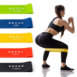 Honmein Resistance Bands for Working Out, Exercise Bands with 5 Resistance Levels Fit for Home Fitness, Strength Training, Natural Latex Resistance Band Include Instruction Guide and Carry Bag