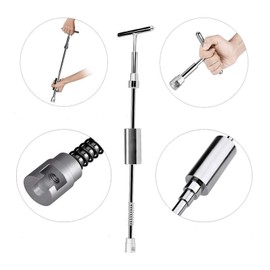 U/D Dent Repair Kit - 2 in 1 Dent Puller Paintless Dent Repair with T-bar Dent Removal Kit,22 Glue Puller,2 Stainless Steel Grooves,2 Short Puller Lines and 2 Long Puller Lines