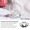 LONGWIN Crystal Lotus Flower Basket Figurine Collectible Glass Flowers Art