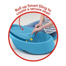 Skip Hop Infant Bath Tub 3-Stage Grow With Baby Smart Sling MOBY Bathtub Blue Age 0+