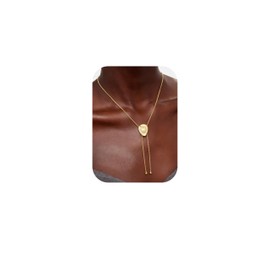 Magitaco Adjustable Lariat Long Necklace, Cowboy Hat Bolo Tie for Women, 14k Gold Plated Western Cowgirl Accessories Elegant Y Shaped Fashion Jewelry