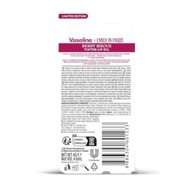 Emily in Paris Vaseline - Bálsamo Labial Líquido Color Rojo (3.5 g), Humectación hasta por 24 horas, Berry Bisous