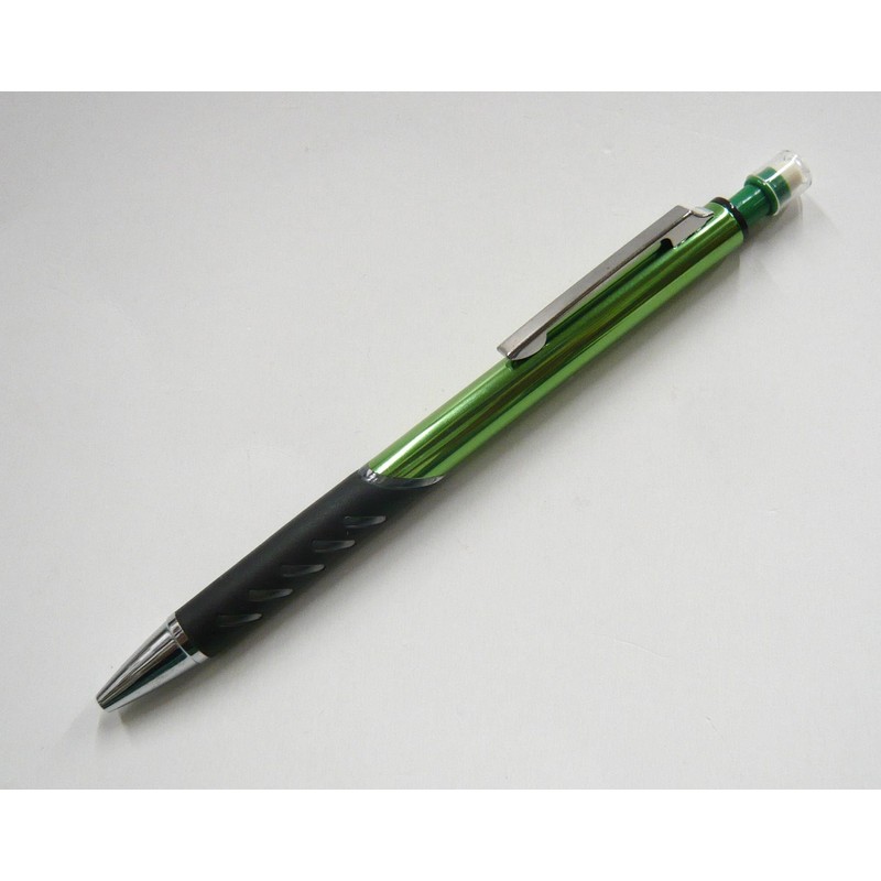 SASMG-SI2067SP-G Grain Leather Pencil Case Moss Green Metal Color Mechanical