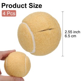 QUARKZMAN Pack of 4 Precut Walkers Tennis Balls, Universal Pre-Cut Sliding Balls, Walkers Accessories Gliders for Furniture Legs and Protection, Beige