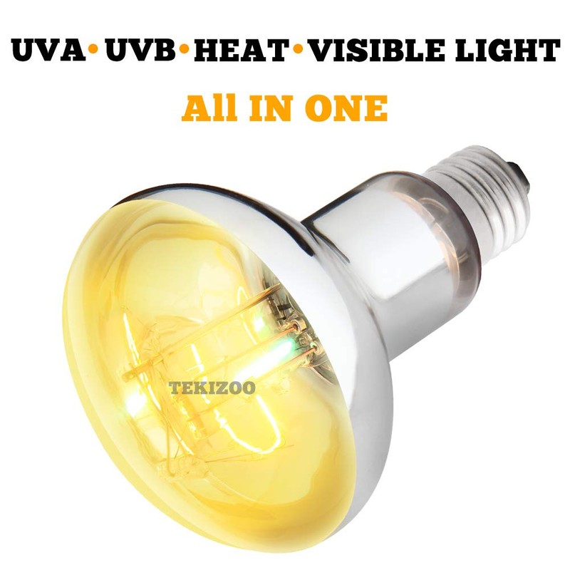 TEKIZOO UVA UVB Sun Lamp High Intensity Self-Ballasted Heat Basking