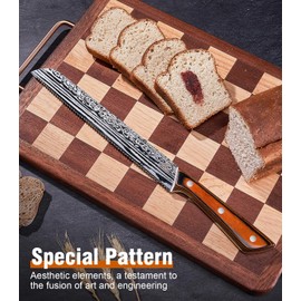 Naitesen Naitesen 2PCS Serrated Bread Knife Set, Razor Sharp for Homemade Bread Slicing Cutting Baguette, Sourdough Bread, Bagels, Cake Gifts for Men Women