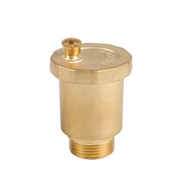 LALAGO Automatic Quick Bleed, DN20 3/4 Inch Bleed Valve, Brass Air Vent Hole, Brass Automatic Bleed Valve with Male Thread, System Bleeder Vertical (Pack of 1)