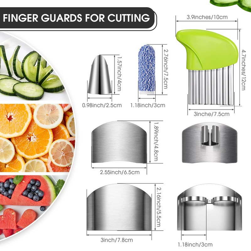 Raiten 9 Pcs Finger Guard Set for Cutting Include 4