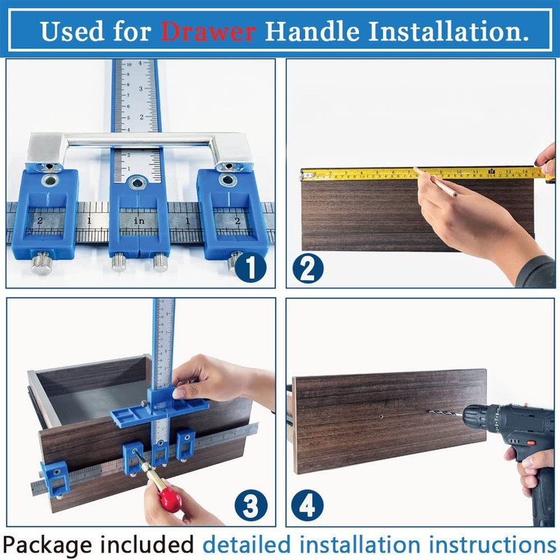 King&Charles Cabinet Hardware Jig, Cabinet Handle Jig with Automatic Center