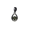 Artisana-Schmuck Amber Pendant Small Green Amber Pendant Rhodium-Plated 925/000 Sterling