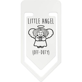 Azeeda 141mm 'Engel außer Dienst' Riesige Plastik Büroklammer (CC00087237)