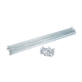 Motoforti 24pcs 13G J Bend Bike Galvanized Spokes 11.34" Spokes with Nipples Long-lasting