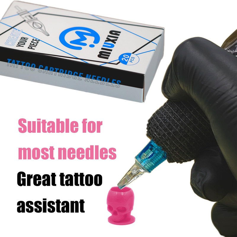 Skull Tattoo Ink Caps Cups - MIUXIA 200pcs Disposable Tattoo