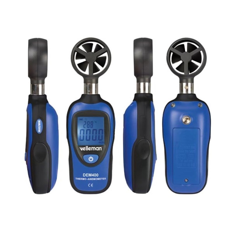 VELLEMAN - DEM400 Mini Thermometer / Digital Anemometer - 169676
