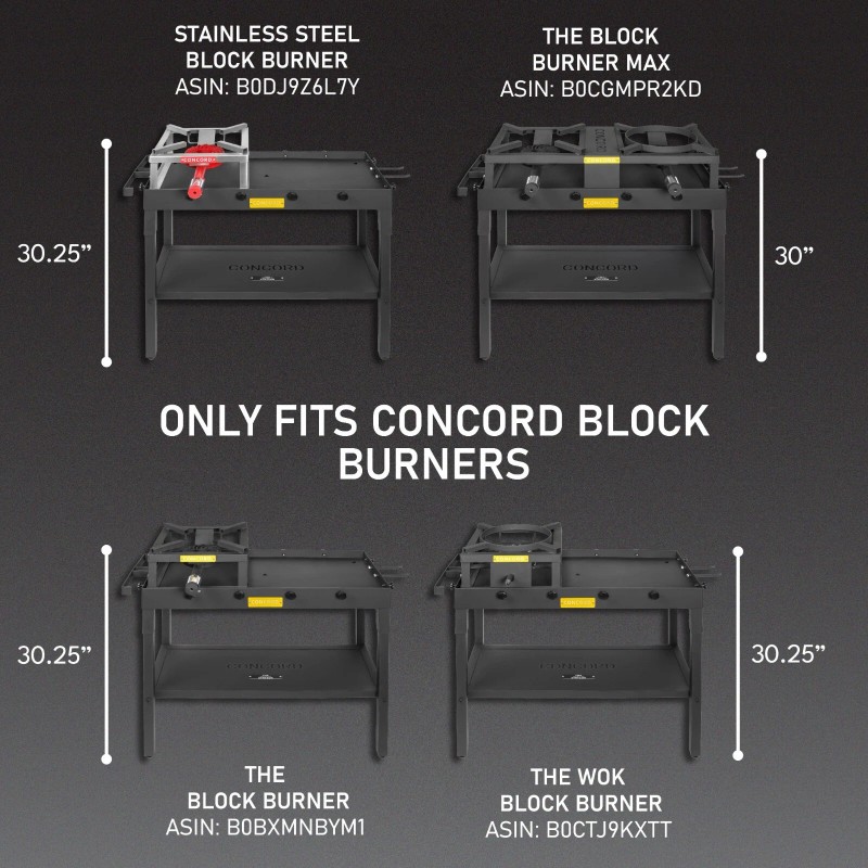 CONCORD The Block Station. Outdoor Burner Stand Compatible with All