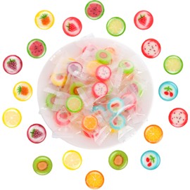 Mixed Fruit Hard Candies Slices Assortment Bag 1LB (Approx. 150 PCS), Slices Hard Candy Individually Wrapped Bulk, 10 Classic Tropical Fruit Flavors, Snacks for Party Favor, Candy Buffet & Gathering