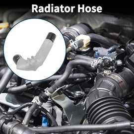 X AUTOHAUX Radiator Hose Heater Hose No.7P0121157E for Volkswagen Touareg 2010-2015 Rubber Cooling Liquid Tube Black 1 Pc