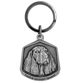 Hampshire Pewter English Springer Spaniel Dog Keychain