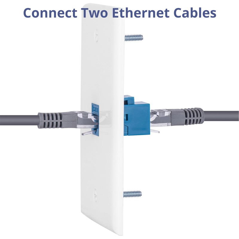 Ethernet Wall Plate Cat6 2 Port Keystone Jack Wall Plate