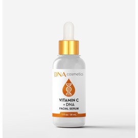 DNA Cosmetics Vitamin C Serum with DNA Repair Technology PDRN – Vitamin E, Hyaluronic Acid, Ferulic Acid – Brightens Skin, Reduces Wrinkles, Fades Dark Spots, Boosts Collagen -1 fl oz