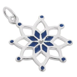 jewellerybox Sterling Silver & Blue Enamel Dream Catcher Charm