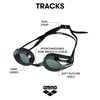 Arena Goggles Natación Tracks única, Negro