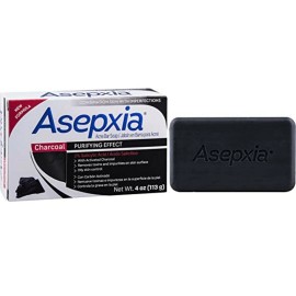 ASEPXIA CHARCOAL ACNE BAR SOAP JABON PARA ACNE De Carbon 6 Bars of 4oz.