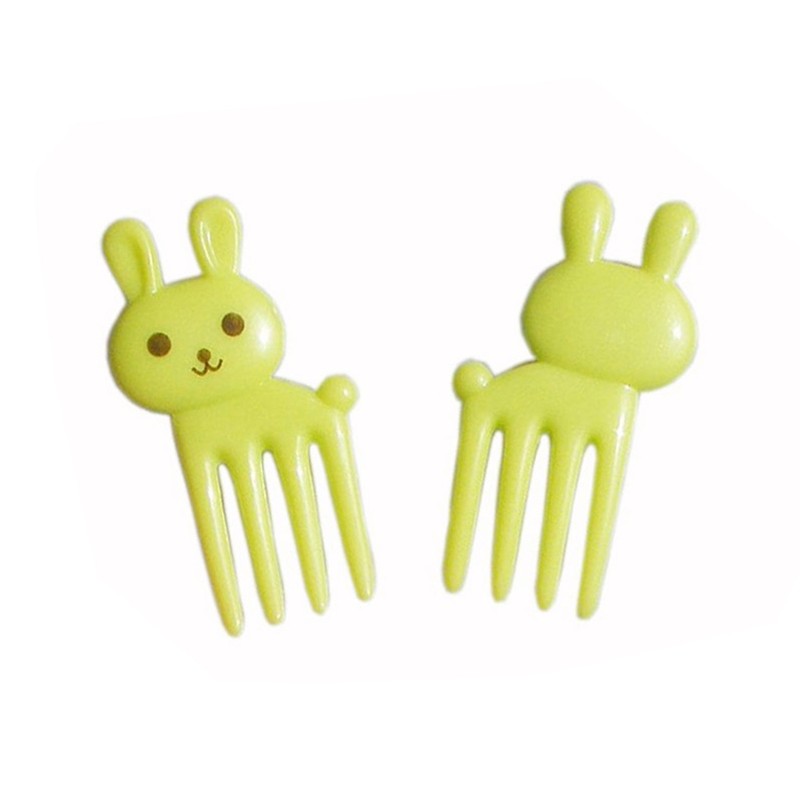 OFKPO 10Pcs Mini Lunch Fork, Animal Cartoon Child Fruit Fork,
