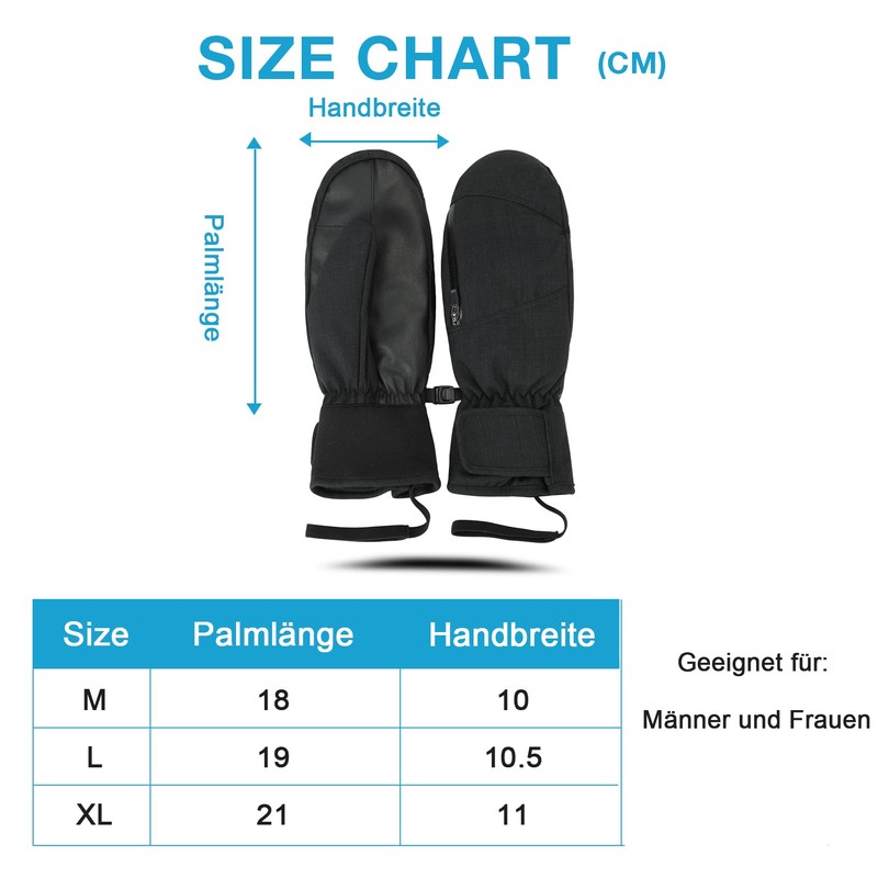 Durio Waterproof Gloves Women Men Mittens Touchscreen Ski Gloves Winter