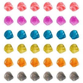 Crafans 180 Pieces Irregular Pentagon Acrylic Beads, 6 Colors Loose Spacers, Chunky Acrylic Beads, Bulk Pack for DIY Bracelets, Necklaces, Jewelry Making