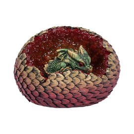 Nemesis Now Green Geode Home Glittering Hatchling and Egg Figurine, Polyresin, One Size