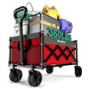 SunnyFeel 360lbs Wagons Carts Foldable,Heavy Duty Collapsible Folding Wagon Carts