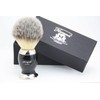 Synthetic Hair Shaving Brush Black & Silver with Classic Box