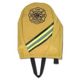 Lightning X Fireman's SCBA Air Pak Respirator Firefighter Mask Face Piece Bag, Fleece Lined for First Responder - Ripstop Turnout Tan