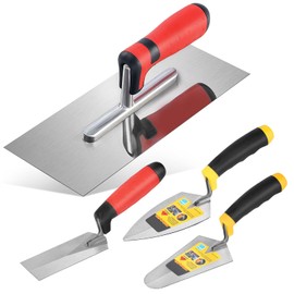 FACULX 4 PCS Masonry Hand Tool Set,For Concrete,Drywall,Tile,and Plastering