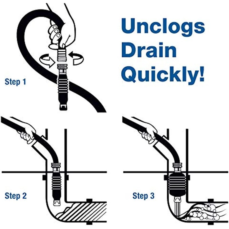 Drain King 501 Unclogs Bathroom Sinks, Showers, and Swimming Pool
