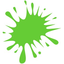 Samunshi® Paint Splashes Sticker 19 x 20 cm Lime Green