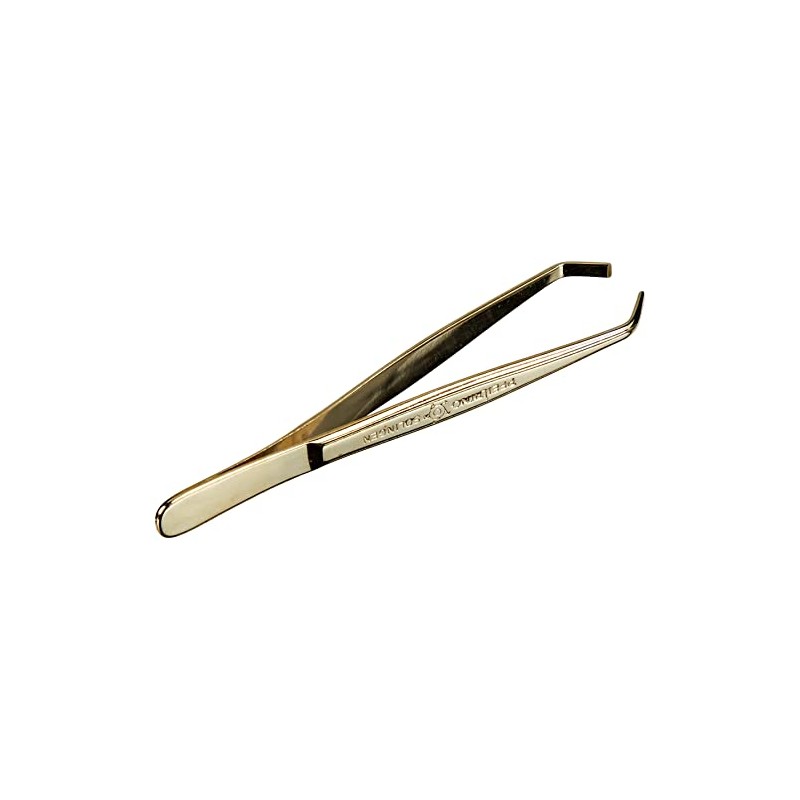 Pfeilring Tweezers Gold-Plated Cranked 9 cm Pack of 1