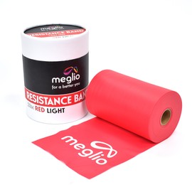 Meglio Resistance Band 23 Metre Roll, Latex Free Resistance Bands Roll for Fitness workouts, Gym, Home workouts, Stretches, Strength Training & Rehabilitation, Available in 5 different Strengths