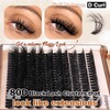 Focipeysa Eyelash Extension Kit, 200pcs 80D Mink Fur False Eyelashes,