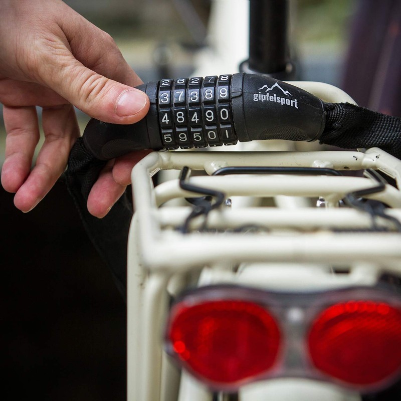 gipfelsport Bicycle Lock - Chain Lock with Numbers I Bicycle