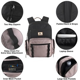 Kelty Canvas Laptop Backpack | 18 Inch, 25 Liter Work and College Backpack for Women, Men with Side Water Bottle Pockets (Earthy Tones)