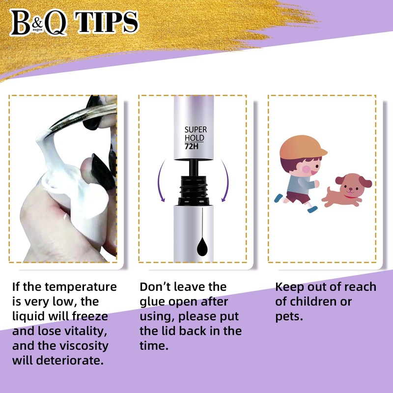 B&Q Lash Cluster Glue 10ML Lash Bond and Seal Waterproof