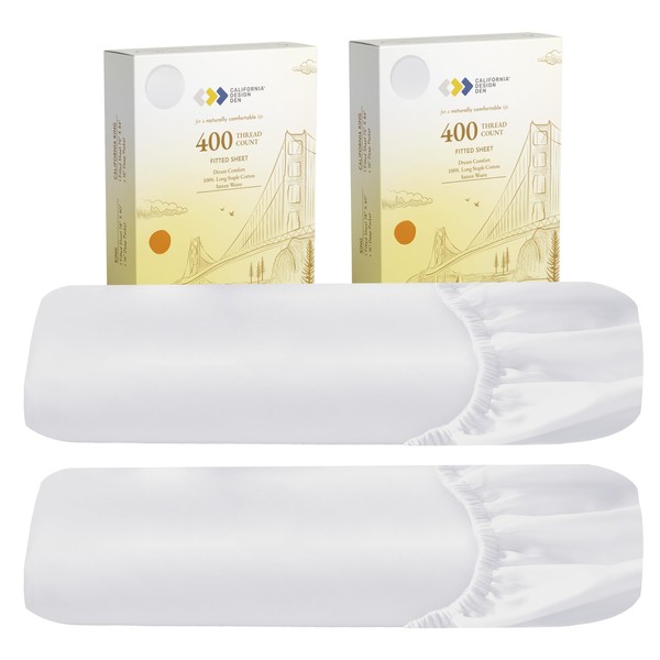 California Design Den 2-Pack Full Fitted Sheets, 400 Thread Count