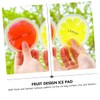 Baluue 5pcs Fruit Design Mini Ice Mats Portable Cooling Bags
