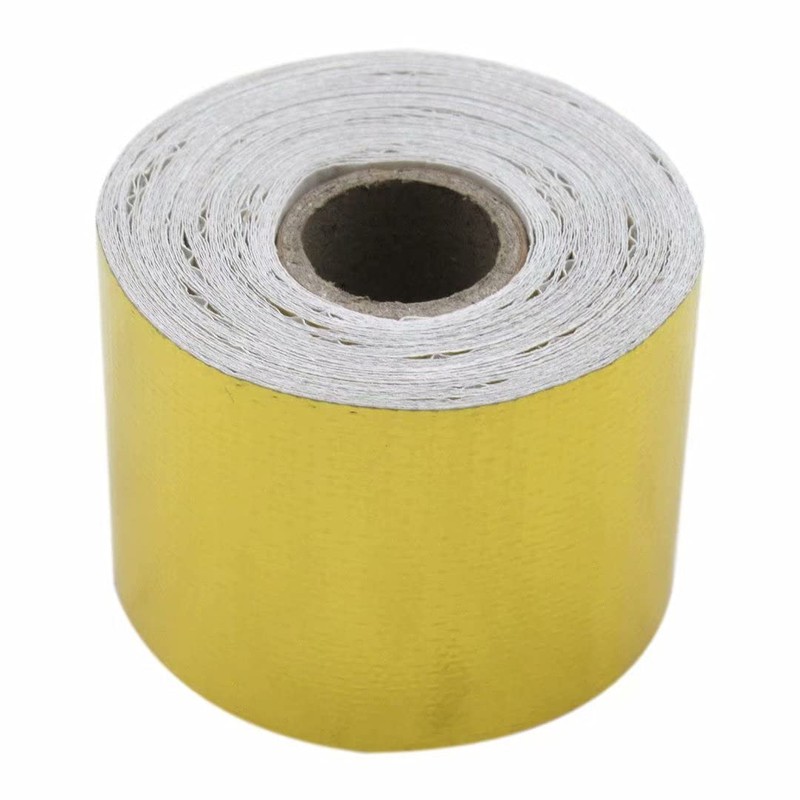 JRSAUTO 2" 30FT High-Temperature Heat Reflective Adhesive Backed Roll,Heat Wrap
