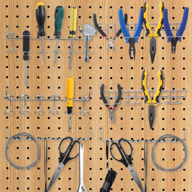 JOUTYFOR 9 Pcs Pegboard Screwdriver Holders Organizer Pegboard Plier Holders