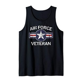 Air Force Veteran with Vintage Roundel Grunge Tank Top