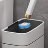 Disposables Toilet Brush with Liquid Wall-Mounted Tool for Bathroom Replacement