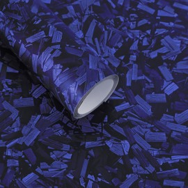 Lypumso Matte Forged Carbon Fiber Vinyl Wrap, Car Wrap Vinyl Roll with Air Release Technology Self-adhensive Automotive DIY Decal Stickers Film (Blue, 1ft x 10ft)